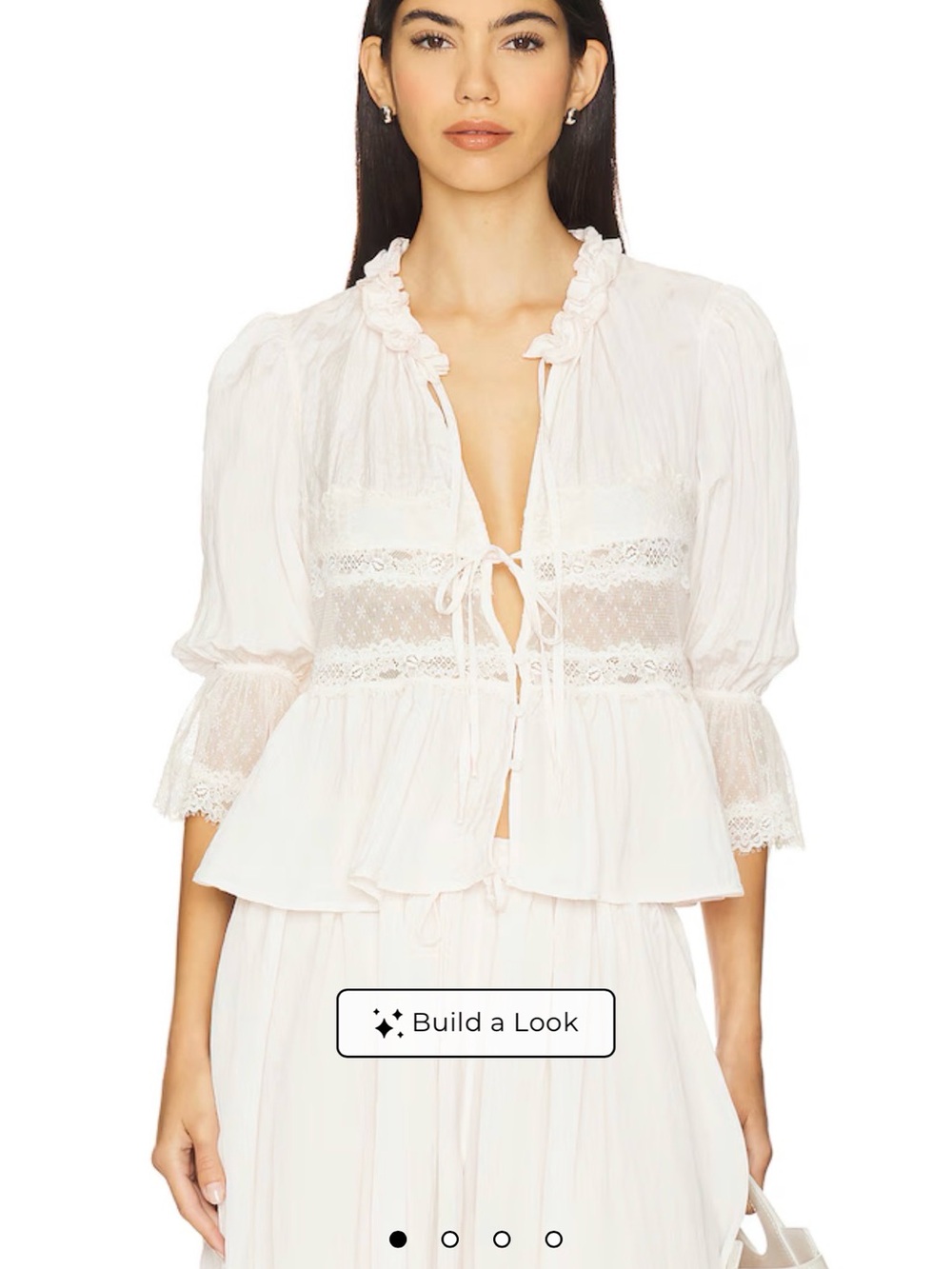 Free People Forever Young Bed Jacket in White Alyssium SIZE M